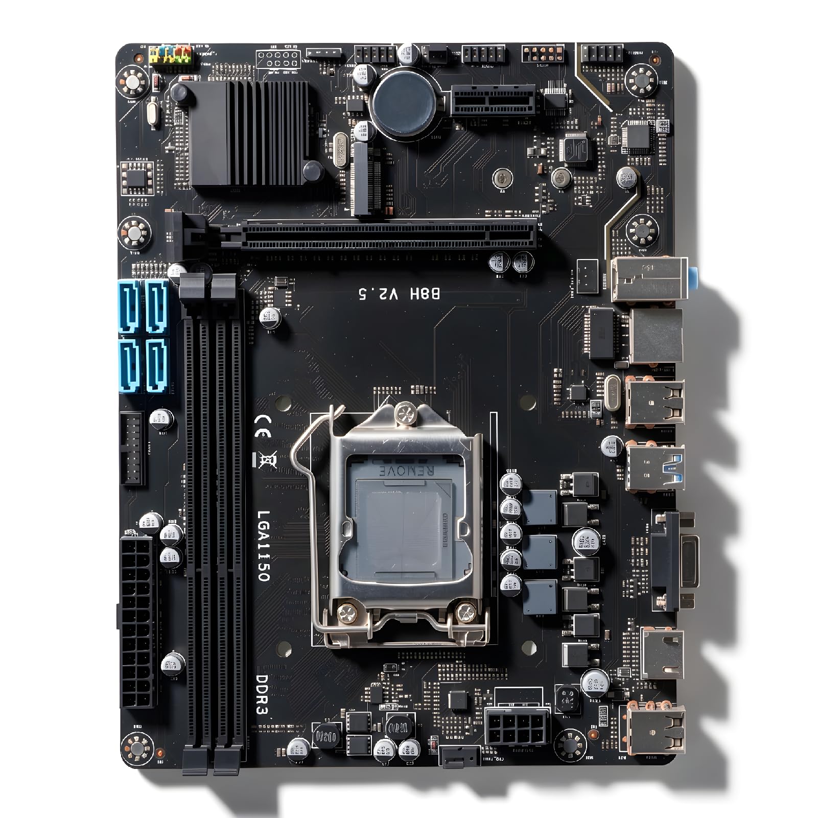 Desktop Computer Motherboard, B8H B85 1150 Pin Dual Channel DDR3 Memory USB2.0 USB3.0 SATA Interface Gaming Motherboard, Supports LGA1150,SATA Ports-picture-14