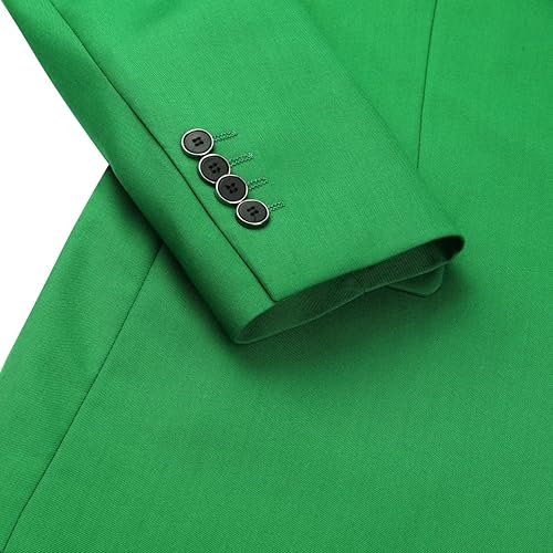 Miniatura 6 de YFFUSHI Chal de traje de 2 piezas para hombre, esmoquin con solapa, un botón, sólido, ajustado, chaqueta y pantalones