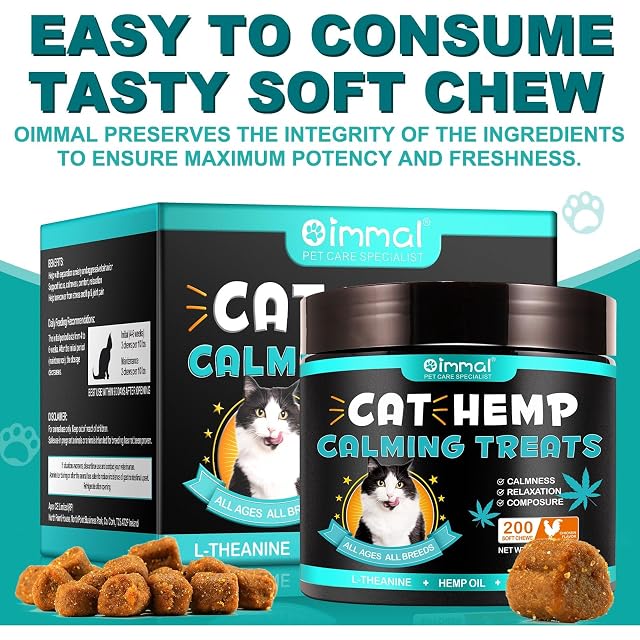 Foto 5 de 8 de Tratamientos suaves para gatos - Alivio de ansiedad y estrés, calming snacks with pollo flavor 200 count (200…