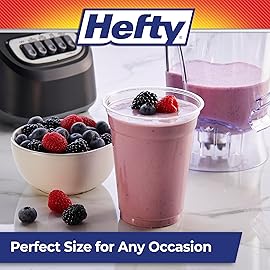 Hefty Party Perfect Clear Plastic Cups, 18 Ounce, 140 Count
