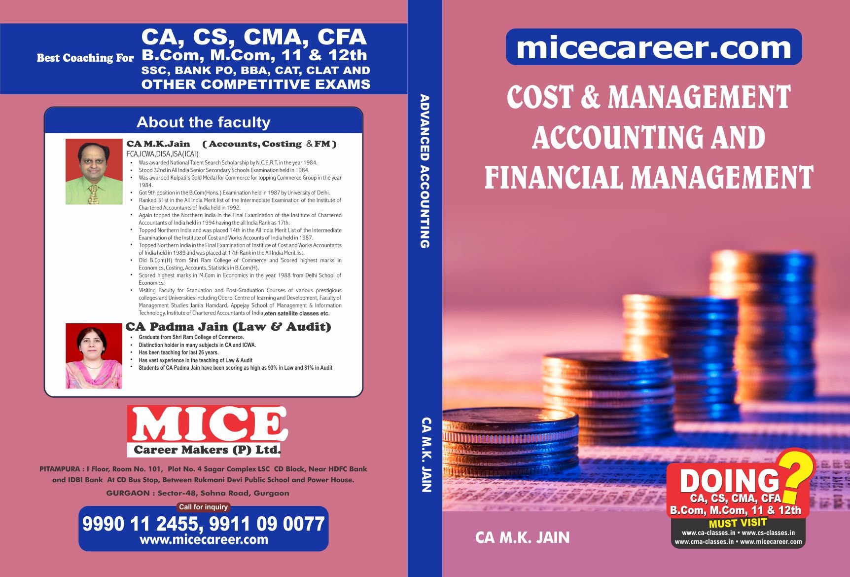 M.K Jain Huf CMA Inter Paper 10 Book (MC-18)