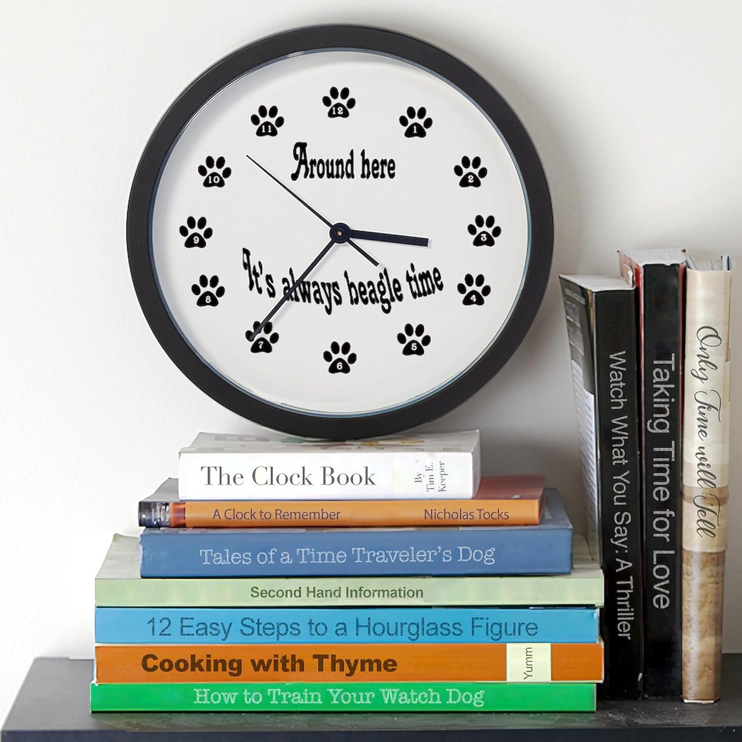 CafePress Always Beagle Time/Paws 10" Wall Clock for Livingroom, Kitchen, or Office