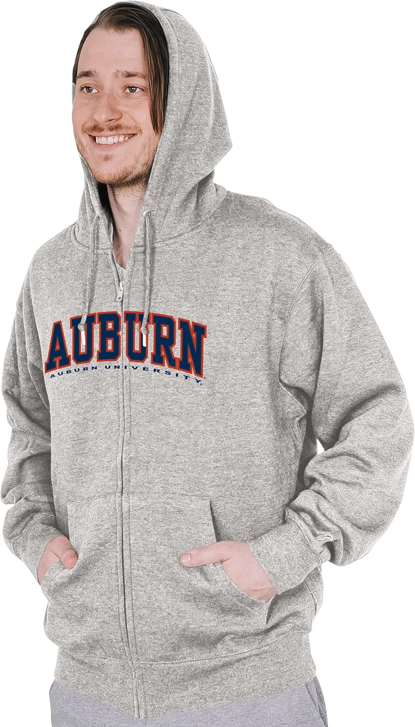 Blue 84 Men's Alabama Crimson Tide Full Zip Hoodie Twill Applique Grey - Image 2