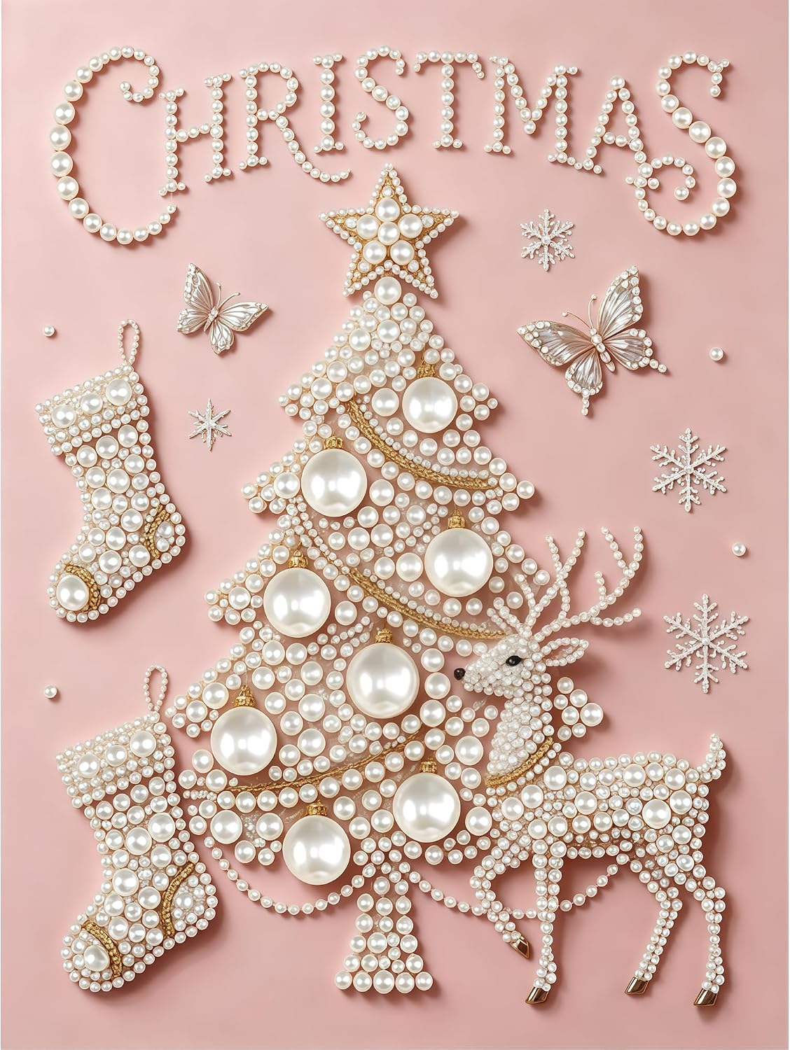 DIYGEMDOT Diamond Art Kits for Adults, 5D Christmas Pearl Diamond Painting