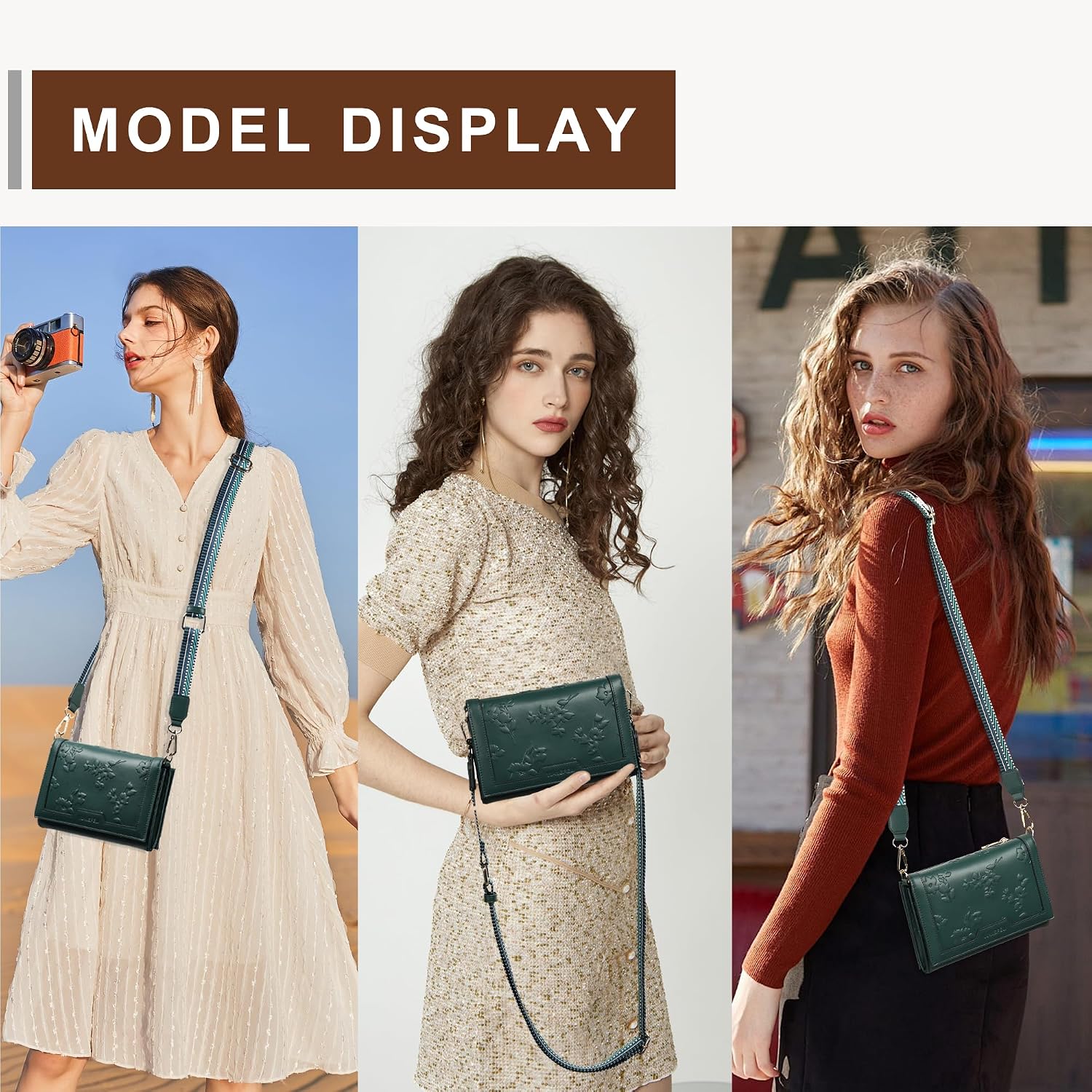 Small Crossbody Bags for Women RFID Vegan Leather Wristlet Phone Mini Purse Shoulder Handbag Wallet Travel Purse