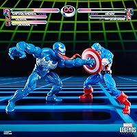 Vista 8 de Marvel Legends Series Gamerverse Captain America vs Venom, Retro Video Game-Inspired Collectible 6-Inch Action Figures