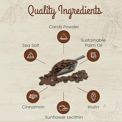 Miniatura 4 de Missy Js - Chips orgánicos de algarroba sin azúcar, 8 onzas, veganos y sin gluten, sustituto de chocolate saludable sin cafeína para hornear y