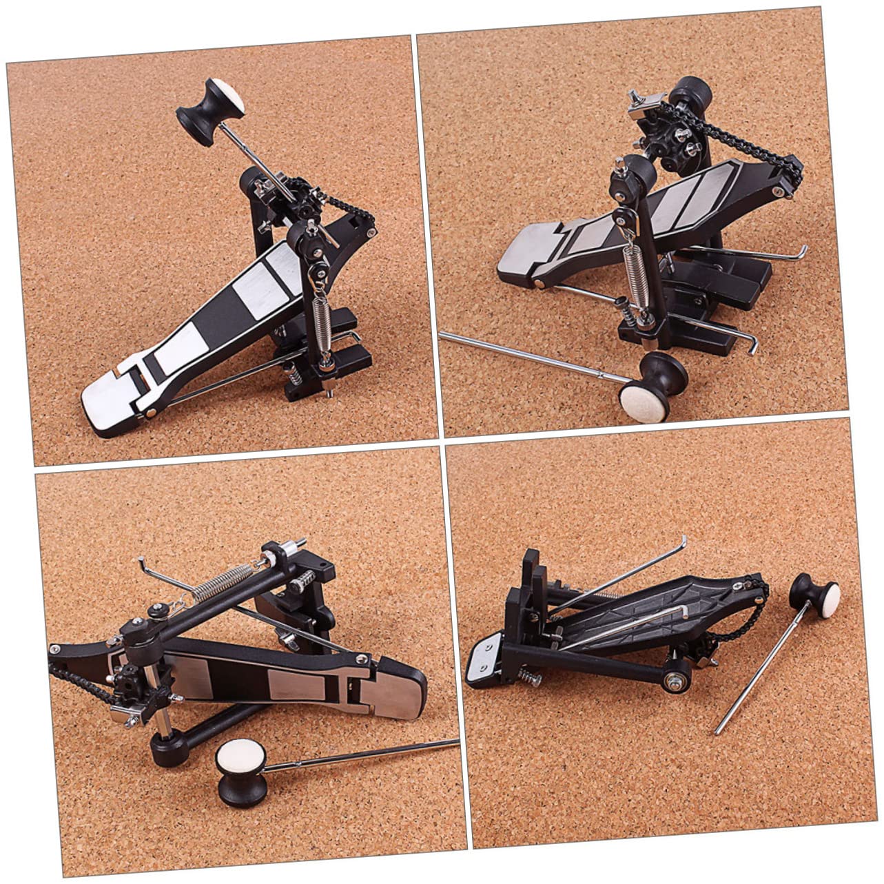 Vaguelly Percussion Mallets Kit Bass Drumsticks Quick-touch Pedal Board Easy Install Drum Parts