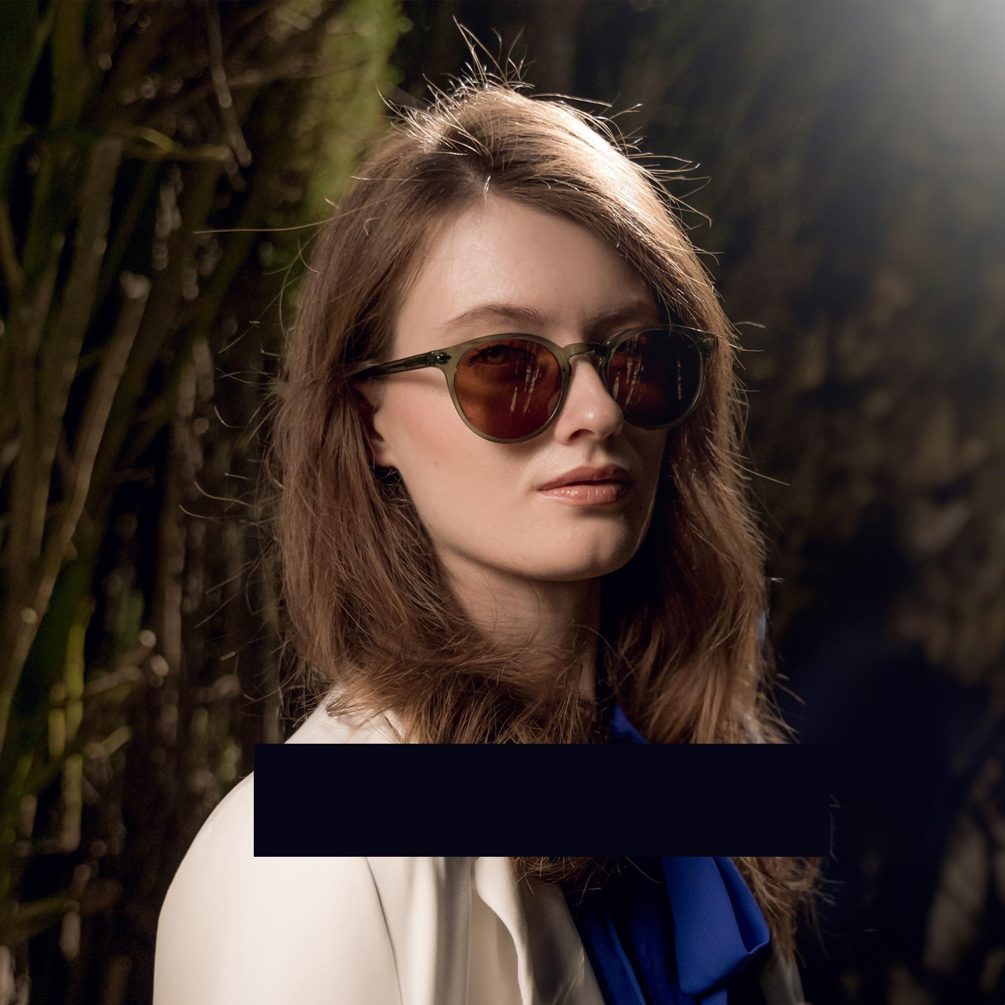 Gafas de sol polarizadas redondas moda for mujer, gafas retro con sombra Uv400