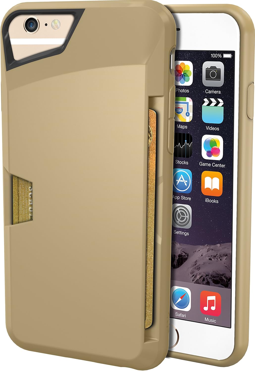 Smartish iPhone X/XS Wallet Case - Wallet Slayer Vol. 1 [Slim + Protective] Credit Card Holder for Apple iPhone 10s/10 (Silk) - Champagne Gold