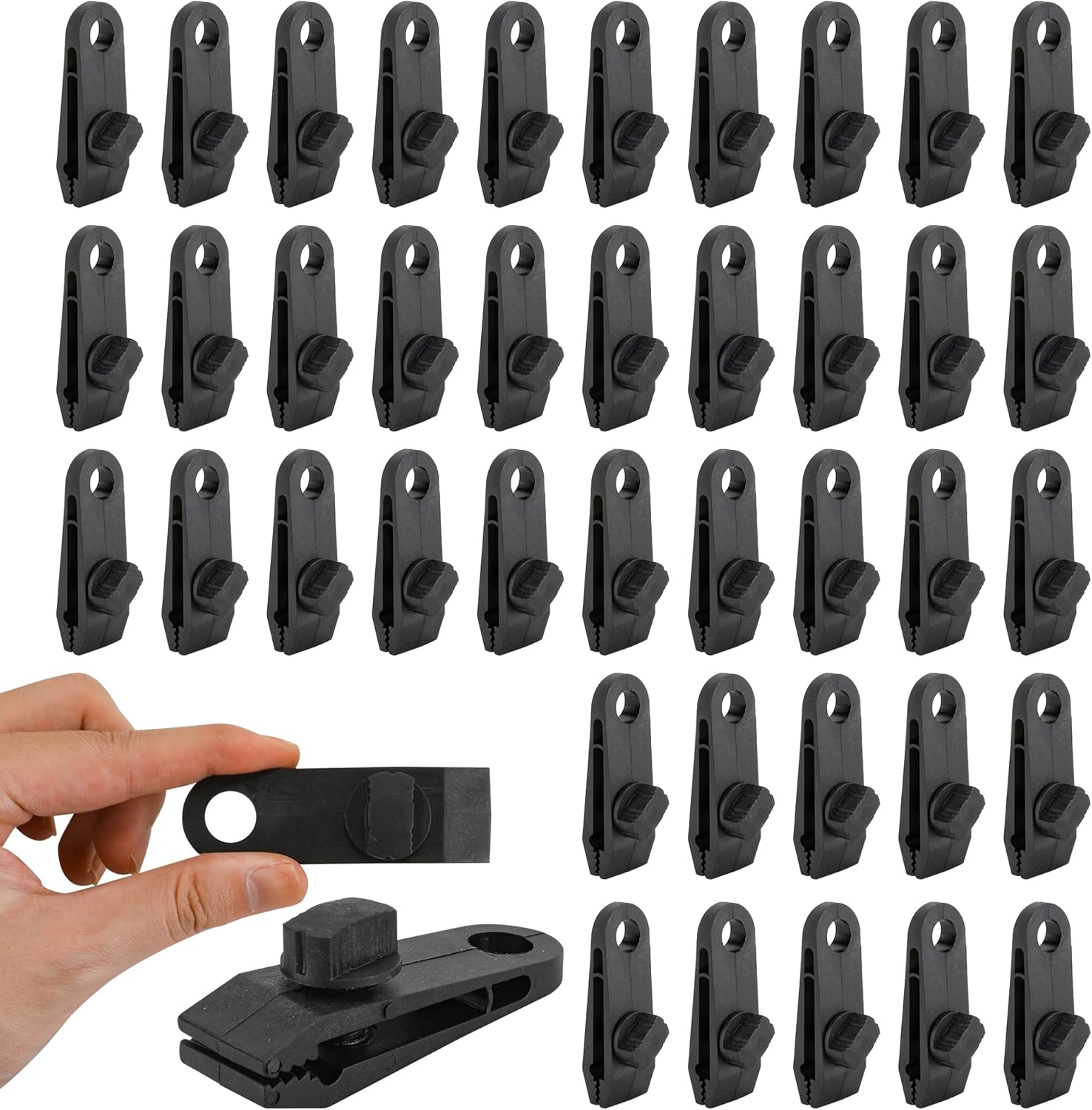 KEJJNYER 50 Pieces Tarp Clips Heavy Duty Lock Grip, Thumb Screw Tarp