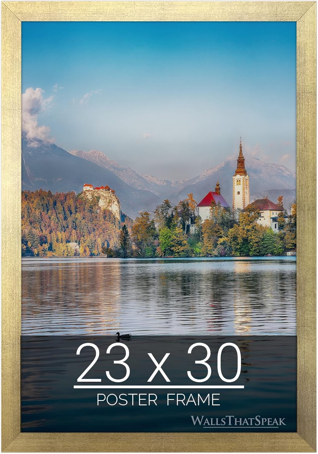 wallsthatspeak 23x30 Gold Picture Frame for Puzzles Posters Photos or Artwork