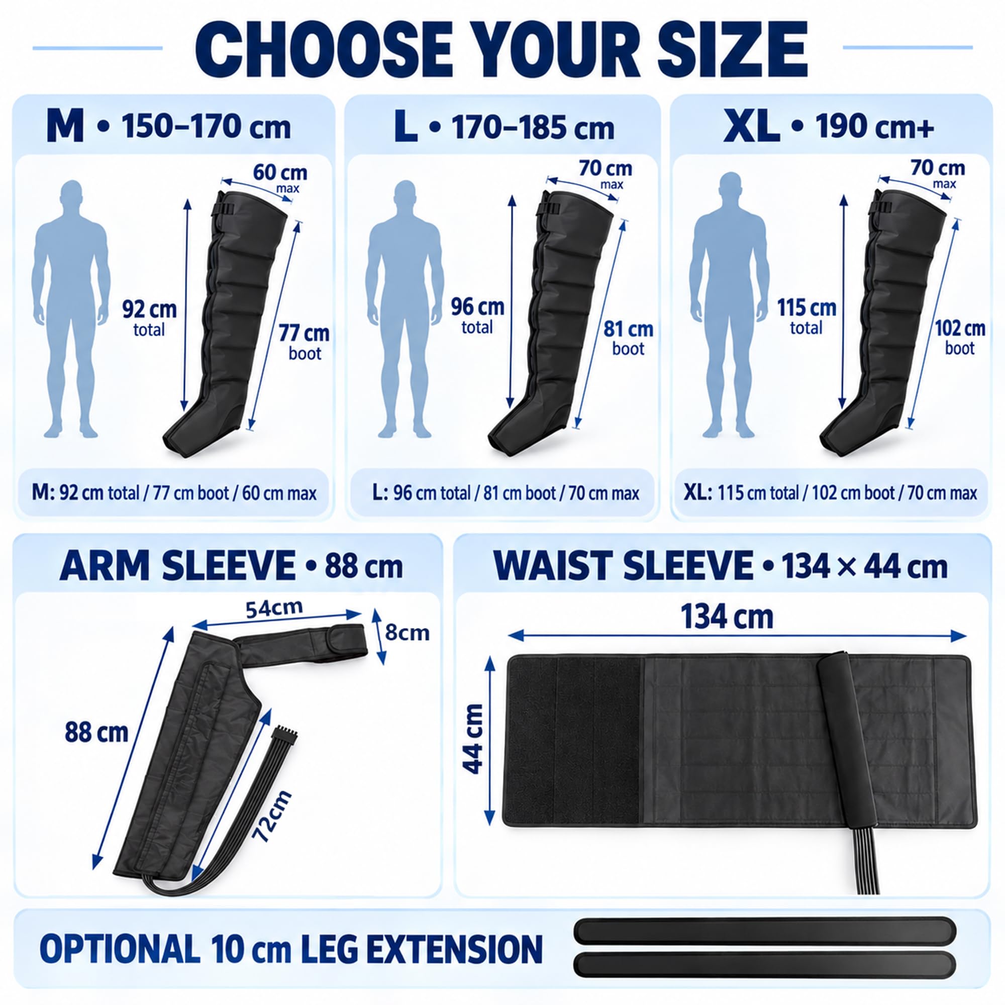 Pressoterapia Linfodrenaggio Professionale con 12 Programmi, 6 Camere