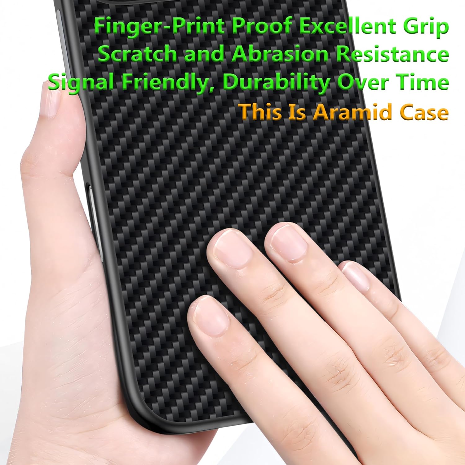 Case for iPhone 15 Pro Max with Magnetic Wireless Charging Compatible with Built-in Magnets, Drop Protection, Full-Cover Shockproof Aramid Fiber Slim Fit Classic Professional Phone Case Black