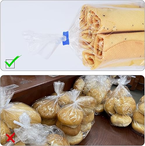 Miniatura 6 de 100 clips reutilizables de plástico azul para mantener tus alimentos frescos, clips para bolsas de almacenamiento de alimentos de 78 x 1 pulgada