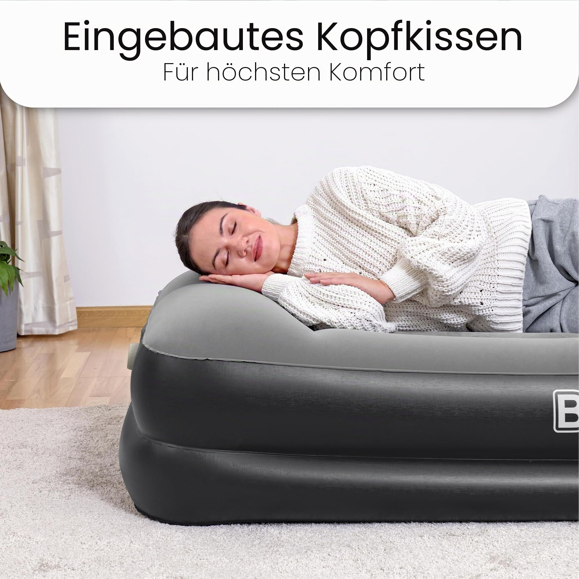 Bestway 67401-5 Einzelmatratze 191x97x46 cm mit integrierter Pumpe
