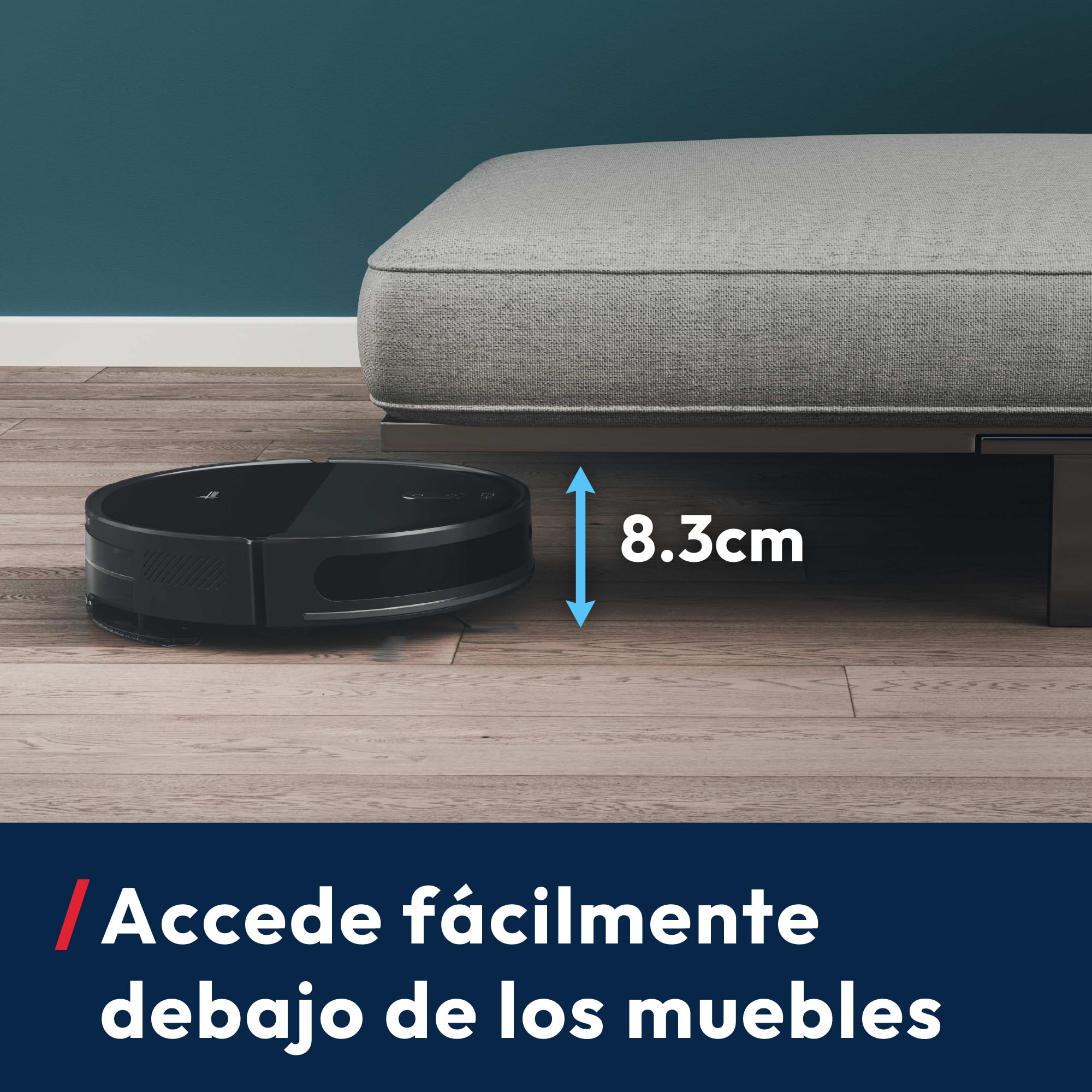 Hoover HG2 Hydro Pro Robot Fregona con Estación de Vaciado | Ultra Fino, Succión de 5000Pa, Autovaciado y Carga, Navegación Láser, 160 Min de Autonomía