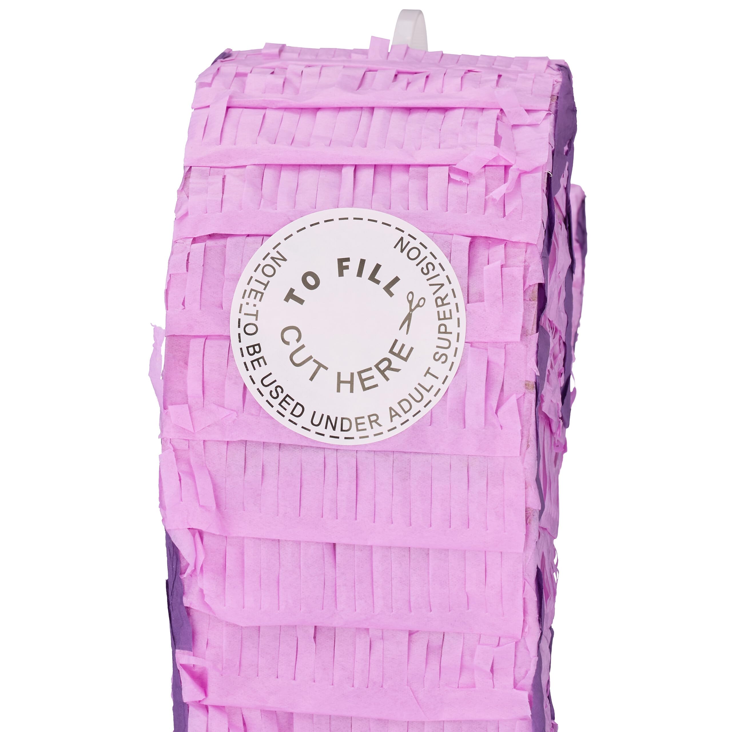 Relaxdays Pignatta Sirena, Piñata Vuota con Bastone e Maschera, Gioco Compleanno Bambini HLP: 37,5x20x8 cm, Lilla Rosa
