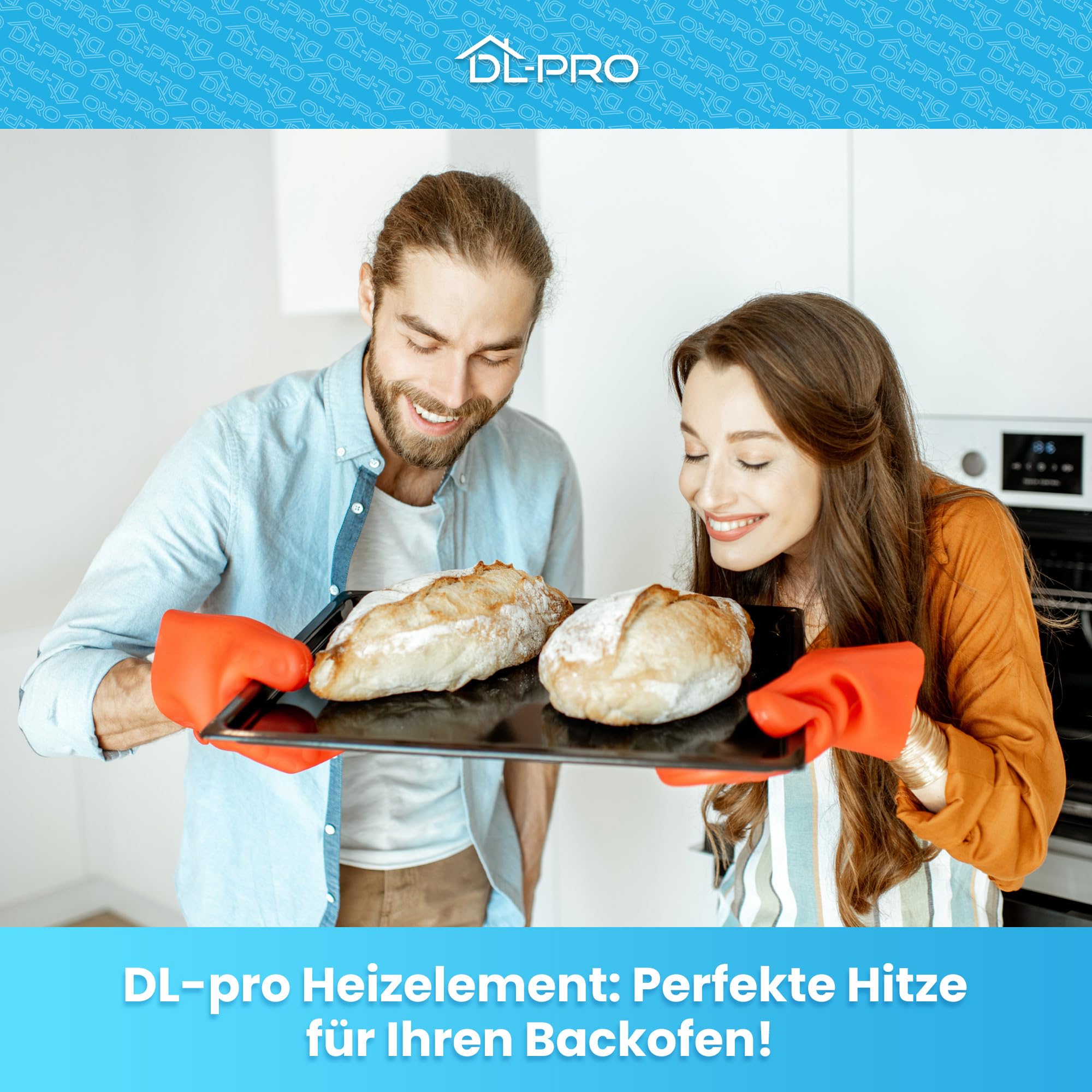DL-pro Heizung Heizelement 2100W 230V für Gorenje 229250 Heißluftheizung für Backofen Ofen Herd