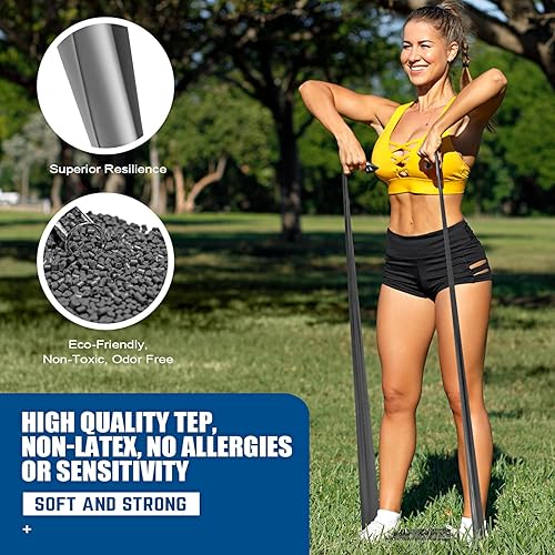 Miniatura 2 de Bandas de resistencia, bandas de ejercicio, bandas de terapia física para entrenamiento de fuerza, yoga, pilates, banda elástica de estiramiento con