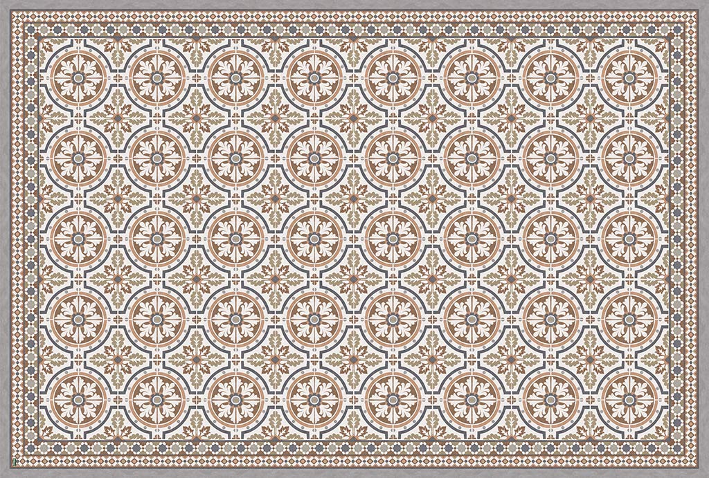 Tapis en vinyle Vilber Tanger Du de style chic et contemporain marron