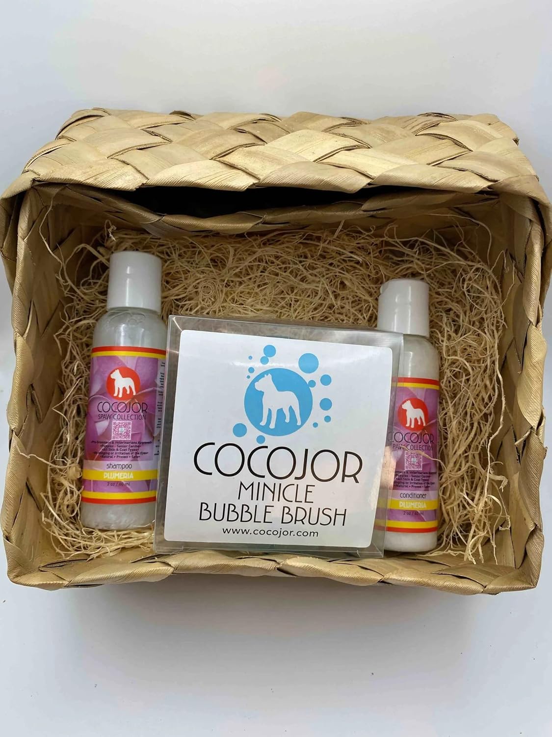 Cocojor Mini Spaw Collection Dog Shampoo & Conditioner with Brush Set (Green Tea)