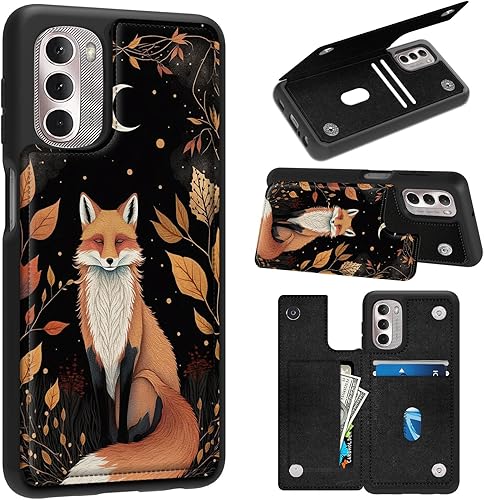 Funda tipo cartera para Moto G Stylus 5G 2022 con tarjetero de piel sintética, función atril, ranuras para tarjetas, cierre magnético, a prueba de