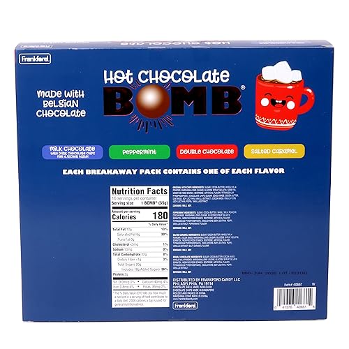 Miniatura 4 de Frankford Bombas de chocolate caliente con sabor surtido, 16 unidades, regalo de intercambio para el día de San Valentín, 4 regalos en 1