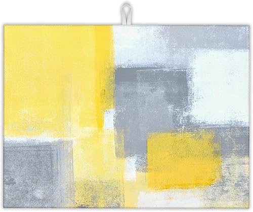 Miniatura 8 de Tapete de secado de platos retro de los años 70, diseño de ondas Groovy, tapete de secado de platos floral de margaritas, tapete de secado de platos