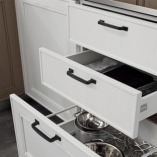 Miniatura 4 de khtumeware Paquete de 20 manijas de gabinete de 3 pulgadas, tiradores negros mate con manijas de cajón para gabinetes