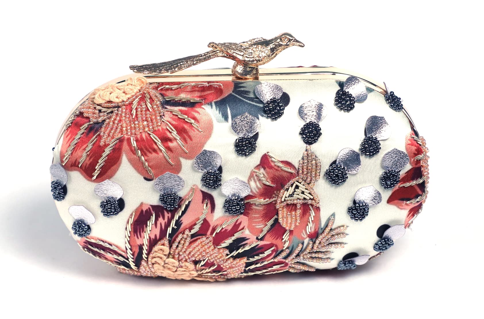 swisni Multicolor Bird lock printed embroidered clutch bag II Women's Traditional Designer Clutch For Women & Girls II PRINTED EMBROIDERED CLUTCHES-picture-30
