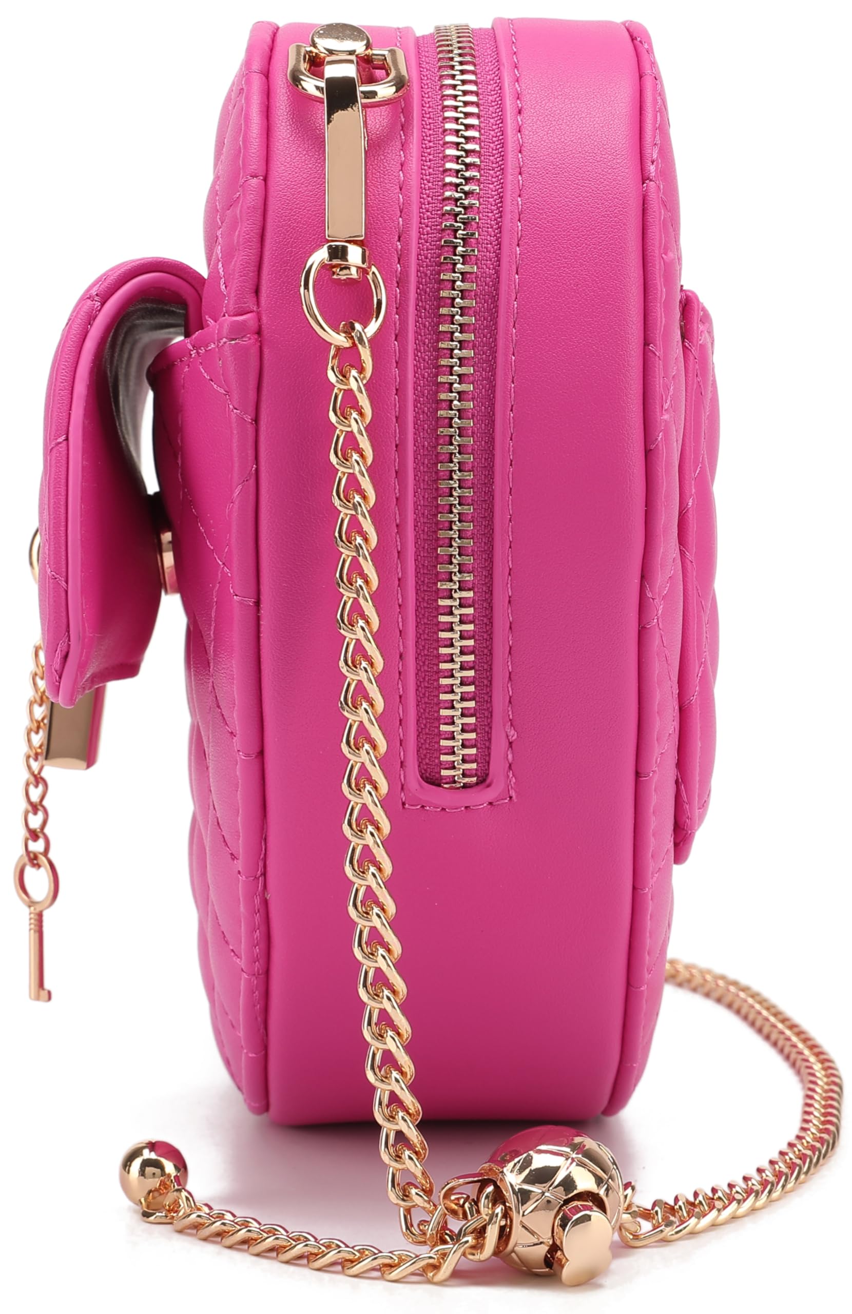 lola mae Heart Shape Satchel Crossbody Purse for women Zip Around Shoulder Bag