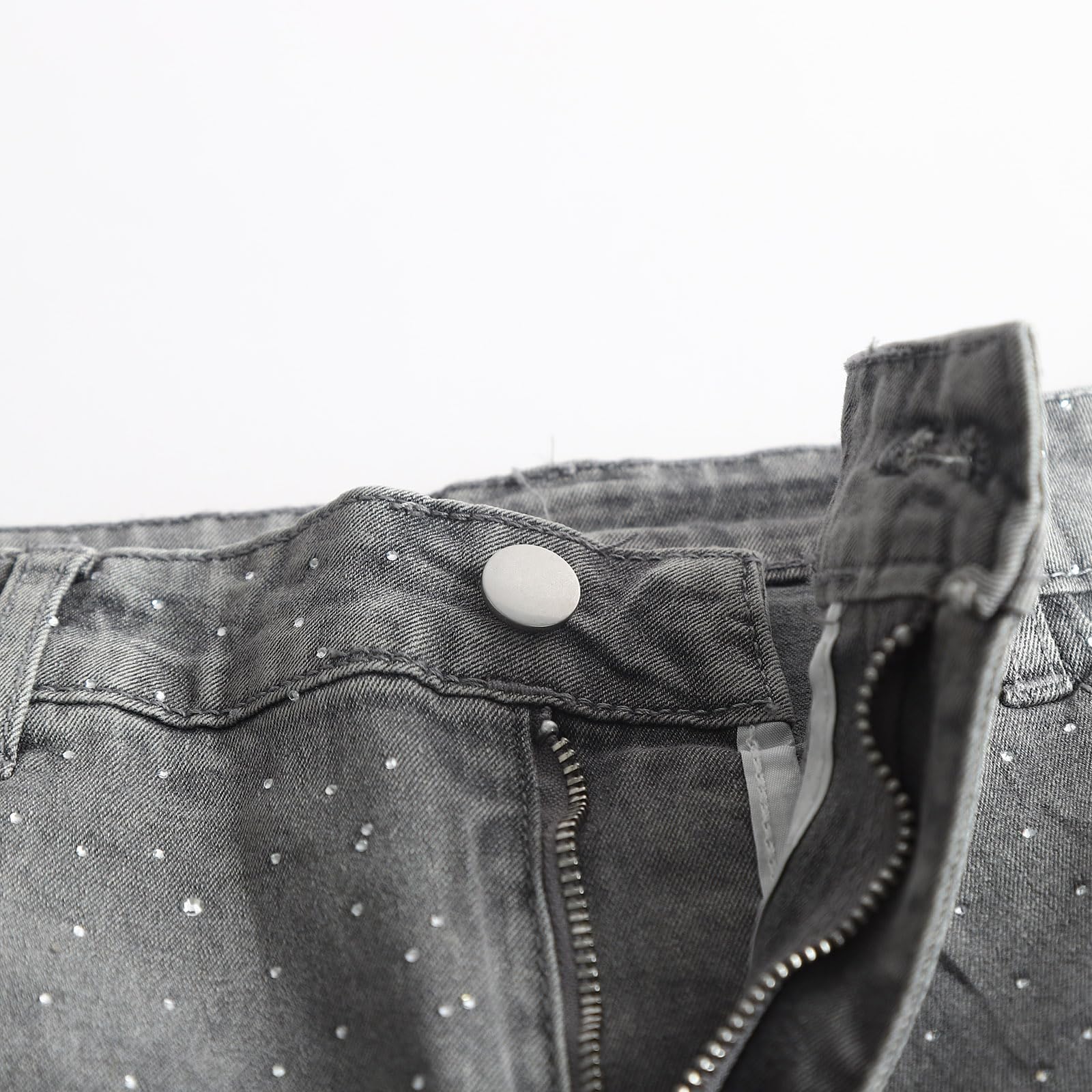 Genérico Baggy Mujer Cintura Alta Pantalones Vaqueros Rectos Vaqueros Mujer Pantalones Skinny Slim Elásticos Ajustados Jeggings Treggings Push Up Pantalón Elástico Ankle