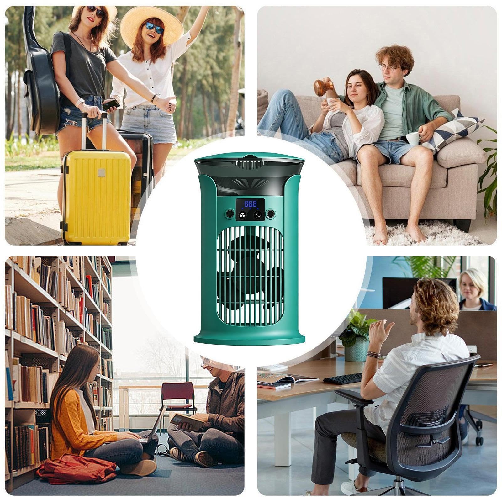 Osobisty wentylator ze zbiornikiem 880 ml, 3 prędkości do chłodzenia w