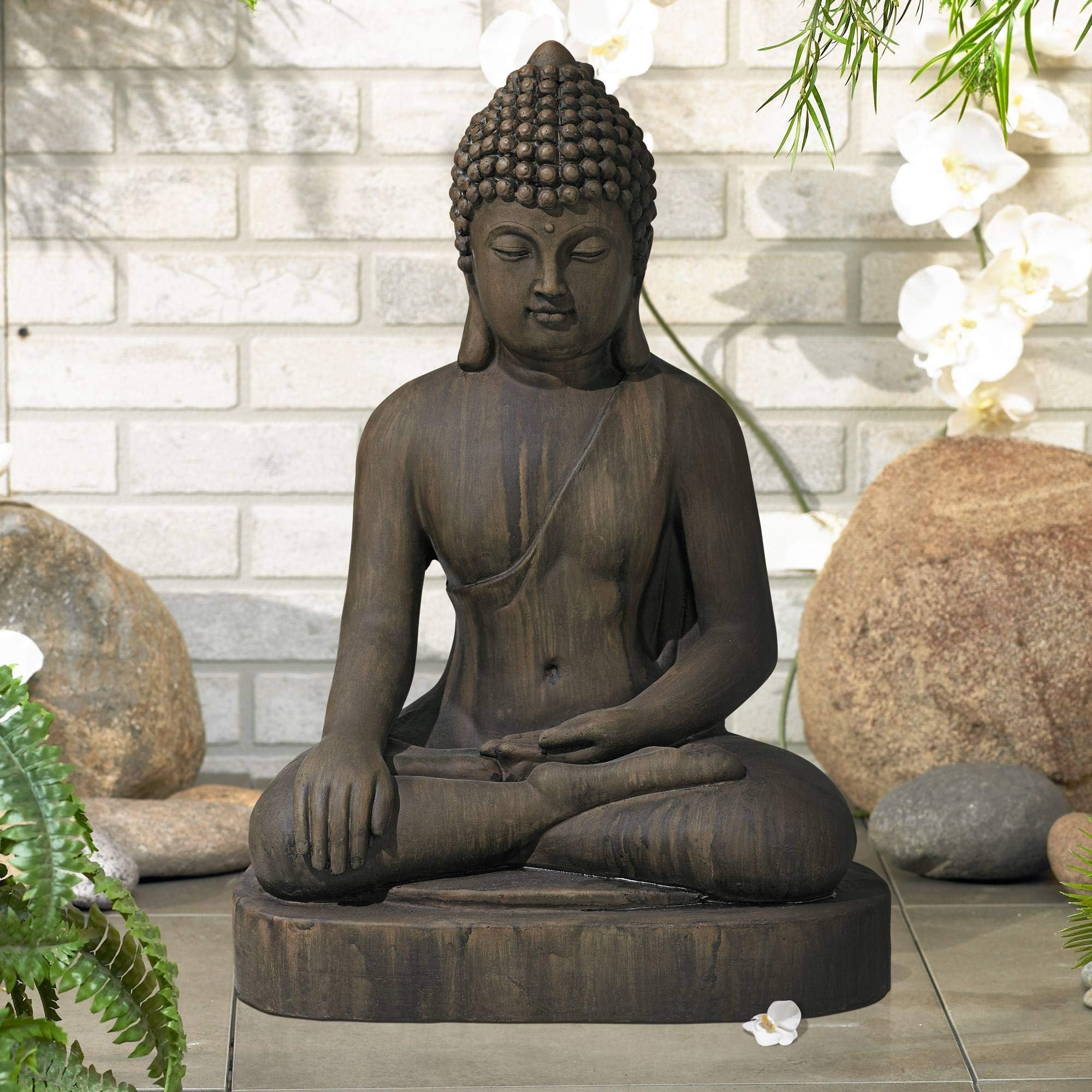 Alfresco Home Thai Buddha Garden Statue Outdoor Statues