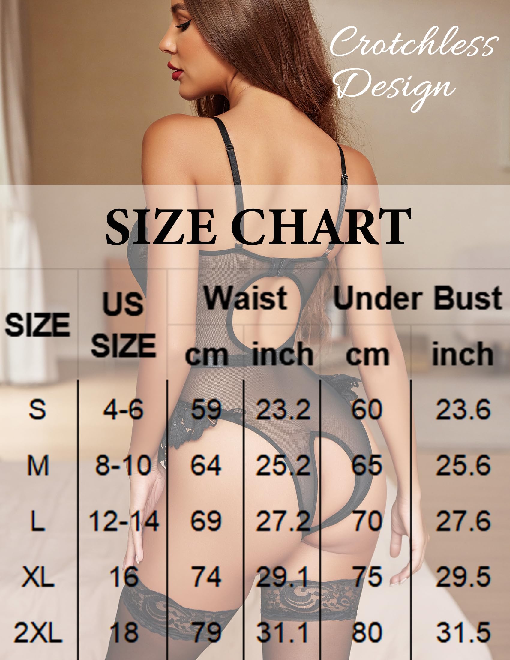 Avidlove Sexy Lingerie for Women Bodysuit Lingerie Green Lingerie Lace Teddy(Dark Green,XXL): Avidlove Lace Bodysuit Lingerie for Women Sexy Garter Lingerie Set Teddy Lingerie