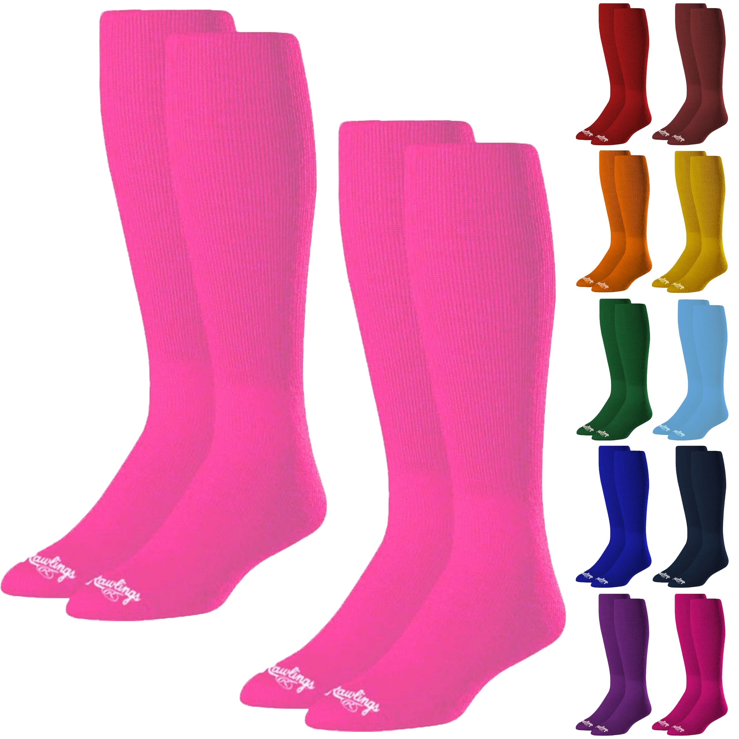 Baseball Socks 2 Pair (Small/Pink)