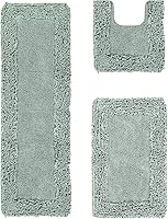 Vista 24 de Better Trends Alfombras en forma de corazón de 30 pulgadas, 100% algodón, suave, antideslizante, lavables, absorbentes de agua, para la entrada