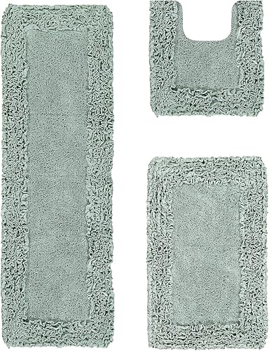 Miniatura 24 de Better Trends Alfombras en forma de corazón de 30 pulgadas, 100% algodón, suave, antideslizante, lavables, absorbentes de agua, para la entrada