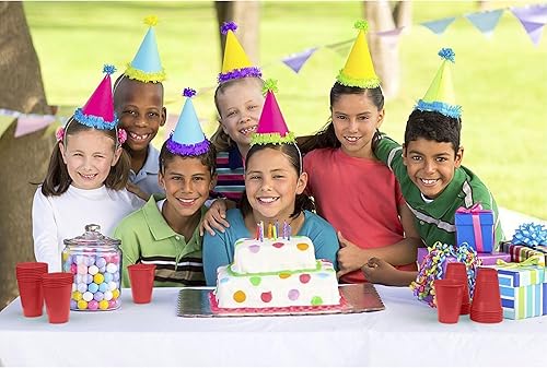 Miniatura 4 de Vasos de plástico desechables rojos  Paquete de 100 vasos de plástico de 12 onzas  Vasos desechables de colores  Vasos de fiesta duraderos  Vasos de