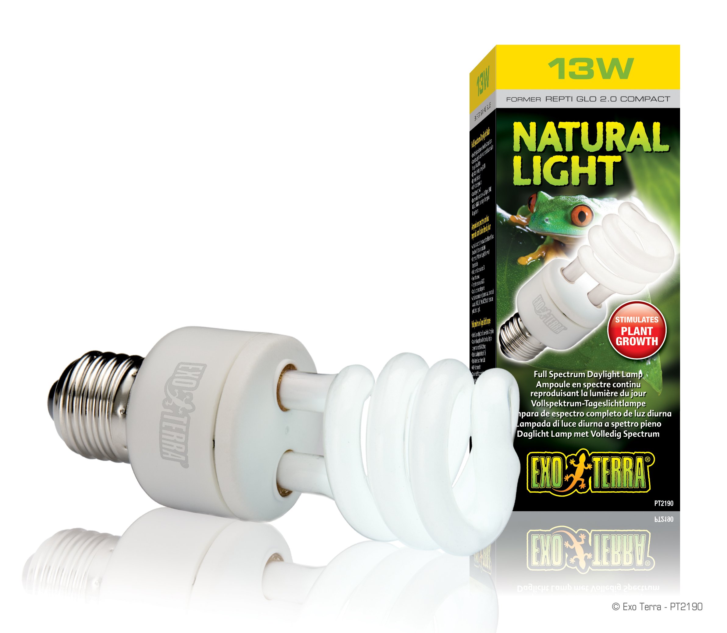Exo Terra Compact Top Mini Terrarienabdeckung für Terrarien mit einer Breite von 30cm & Natural Light Vollspektrum-Tageslichtlampe für Reptilien und Amphibien 13W