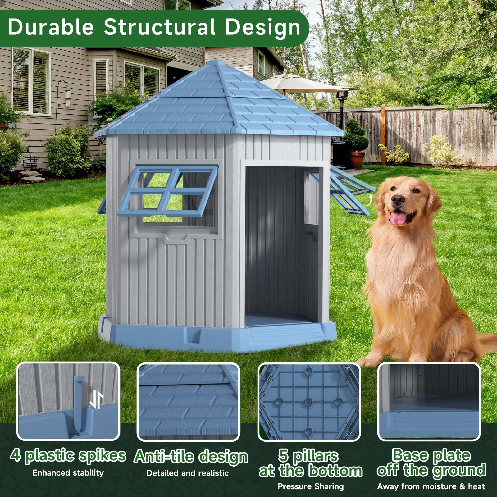 Casa Para Perros Dextrus Folding Large Dog House Outdoor Plastic
