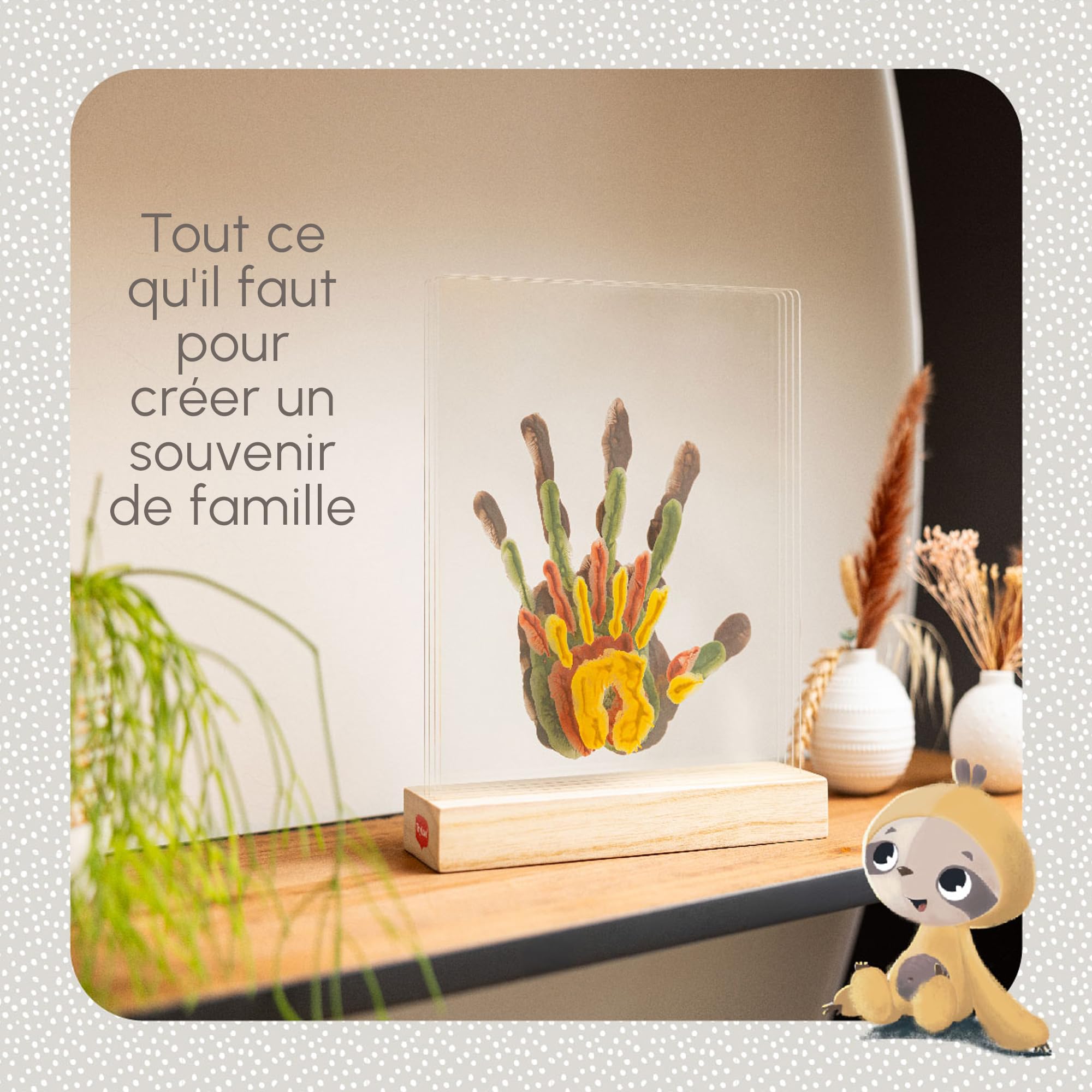 Tiny Love Family Prints, Kit Empreinte Famille, Cadeau Personnalisé Bebe Naissance, Testé dermatologiquement, Nouveau Cadeau Bebe, Baby Shower, Kit Tout-en-un, 0+ Mois, Tiny Creations