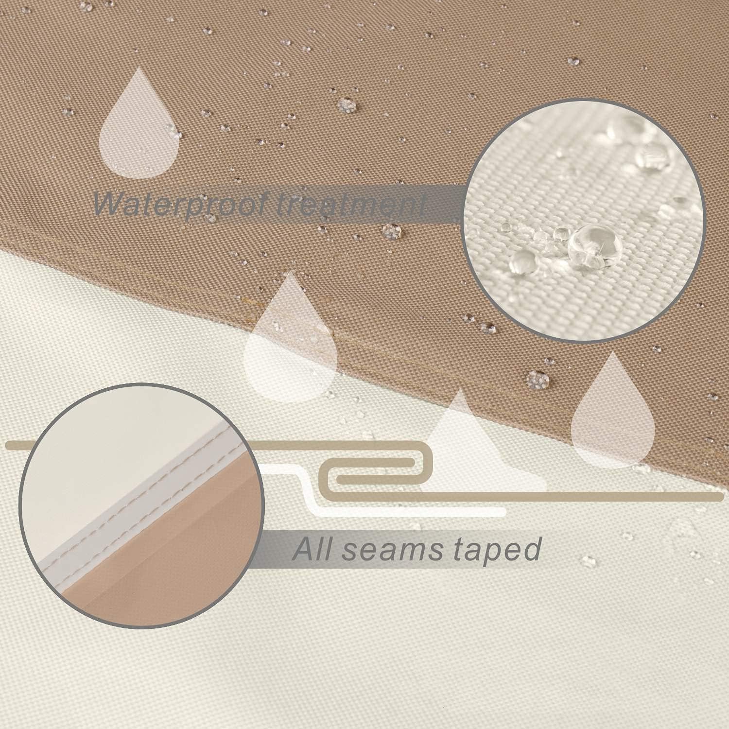 Porch Shield Patio Chair Covers - Waterproof Outdoor Lounge Deep Seat Adirondack Chair Cover 4 Pack - 34W x 37D x 36H inch, Light Tan & Khaki : Patio, Lawn & Garden