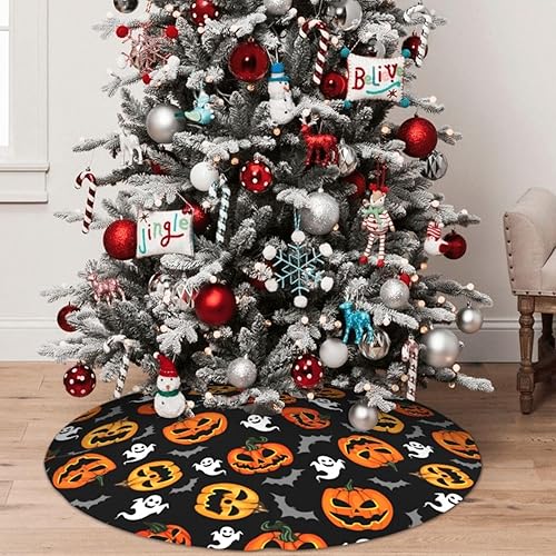Miniatura 5 de Falda de árbol de calabaza de Halloween de 36 pulgadas para Feliz Navidad, Halloween, vacaciones, Año Nuevo, Navidad, fiesta, árbol, decoración,