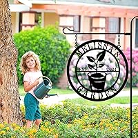 Vista 4 de Personalized Metal Garden Sign，Custom Name Outdoor Wall Decor, Family Last Name Wall Art ，Vegetable Sign, Yard Sign, Housewarming Gift for Garden