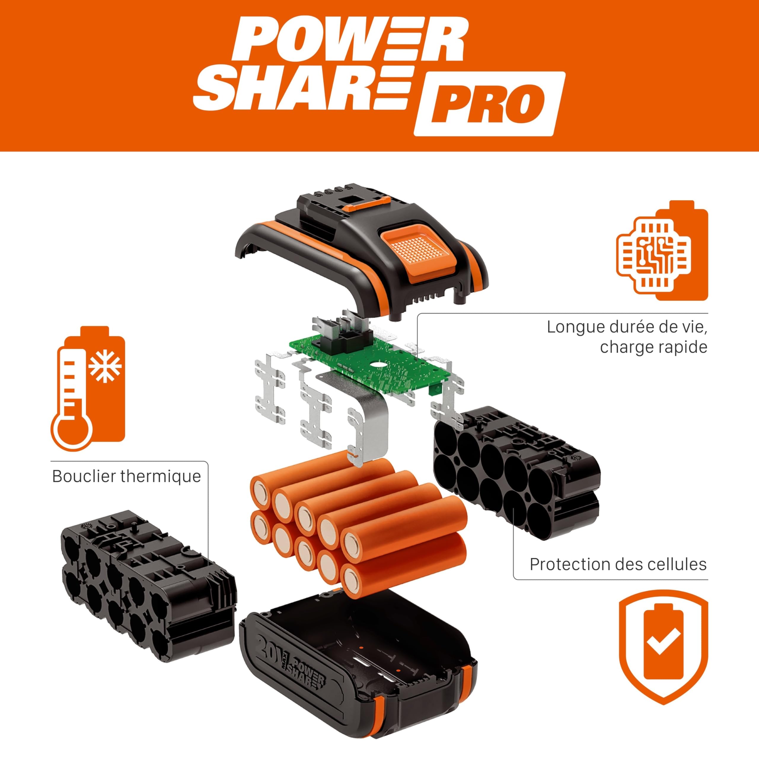 WORX Scarificateur et aérateur sans Fil 40V WG855E.9, Jusqu'à 400m² sur Une Charge, diamètre de 36cm, Sac de 40L, Rouleau d'aération, Rouleau de Scarification, Livré sans Batterie ni Chargeur