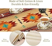 Vista 230 de Camino de mesa de mediados de siglo, moderno patrón atómico absctract geométrico retro de los años 1950 y 1960 S para decoración de mesa del hogar