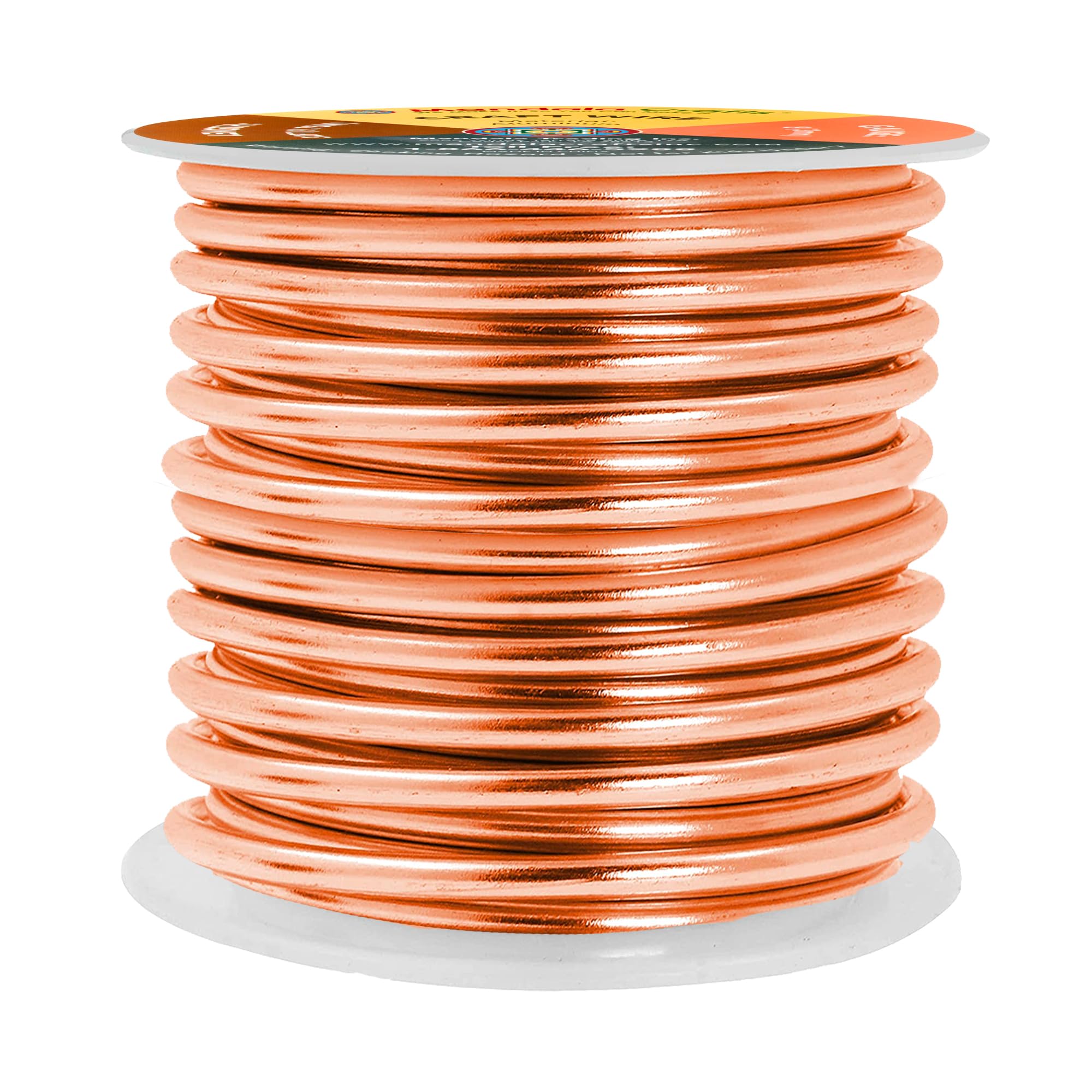Mandala Crafts 8 Gauge Anodized Aluminum Craft Wire for Jewelry Making - 32 FT Colored Flexible Copper Wire - Bendable for Bonsai Armature Crafting Sculpting