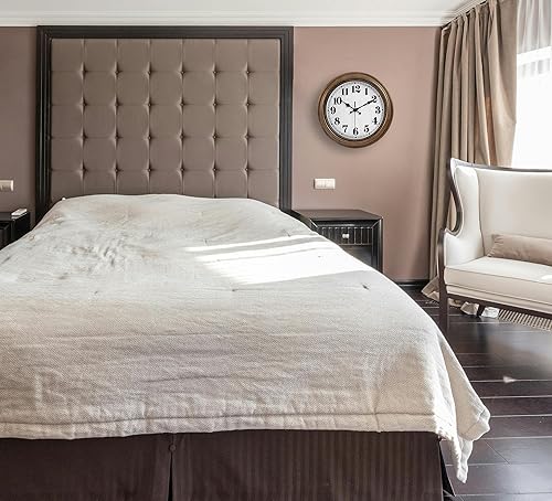 Miniatura 6 de 45MinST Reloj de pared retro de 12 pulgadas, movimiento silencioso que funciona con pilas, decoración para el hogar, pared, fácil de leer,